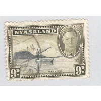 Nyasaland 75 Canoe on Lake Nyasa Used 1 (BP97604)