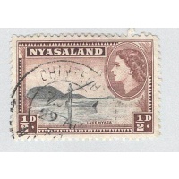 Nyasaland 97 Canoe on Lake Nyasa Used 2 (BP97607)