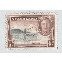 Nyasaland 68 Canoe on Lake Nyasa Used 2  (BP97611)