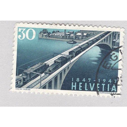 Switzerland 311 Electric Train on Bridge Used 1  (BP98313)