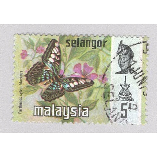 Malaysia Selangor 130 Butterflies Used 3  (BP98320)