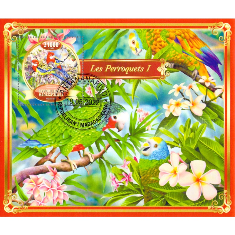 Madagascar 2022 CTO Sheet  Flowers 1 value (TS0042)