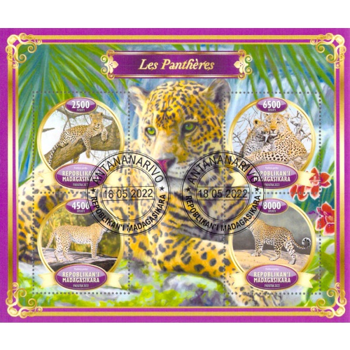 Madagascar 2022 Sheet  Leopard big cats 4 values (TS0075)