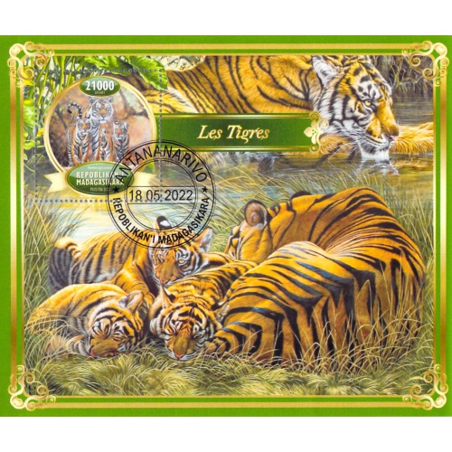 Madagascar 2022 Sheet  Tiger big cats animals 1 value (TS0085)