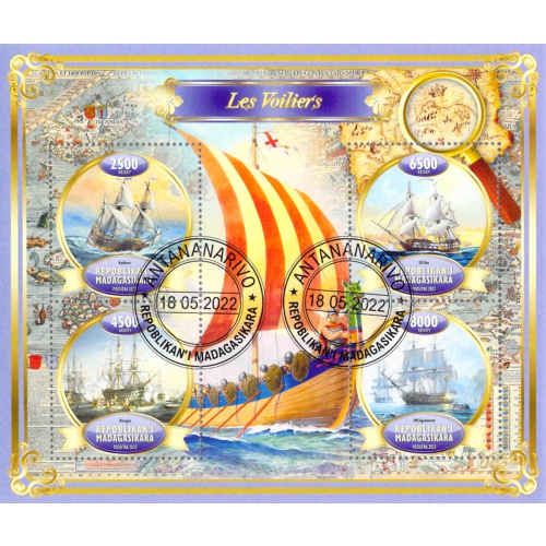 Madagascar 2022 Sheet  Sailing ships 4 values (TS0090)