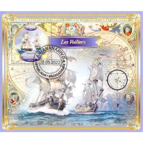 Madagascar 2022 Sheet  Sailing ships 1 value (TS0091)