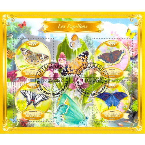 Madagascar 2022 Sheet  Butterflies butterfly 4 values (TS0116)