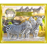 Madagascar 2022 Sheet  Zebras animals 1 value (TS0117)