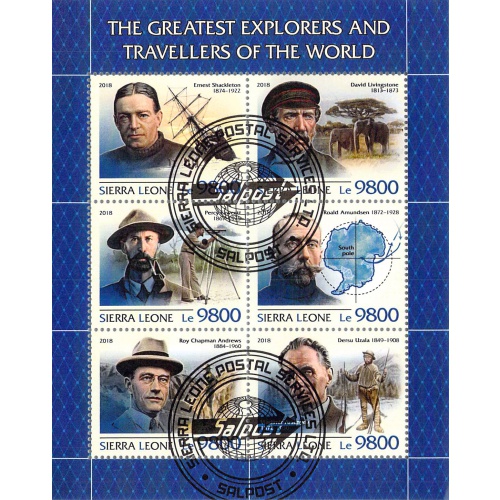 Sierra Leone 2018 Sheet  Greatest Explorers 6 values (TS0124)