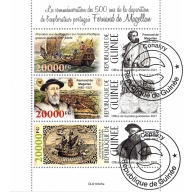 Guinea 2021 Sheet  Ferdinande Magellan explorer 3 values (TS0125)
