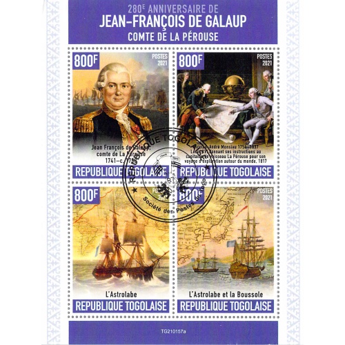 Togo 2021 Sheet  Jean-Francois de Galaup explorer (TS0133)