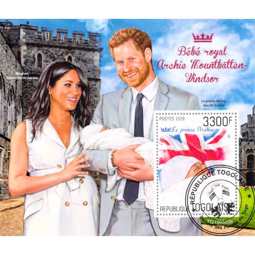 Togo 2019 Sheet  Prince Harry Meghan Markle and baby (TS0145)