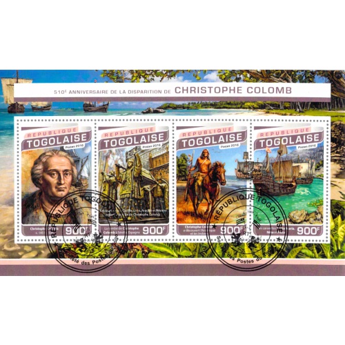 Togo 2016 Sheet  Columbus landings 4 values (TS0180)