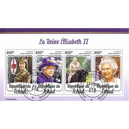 Chad 2020 Sheet  Queen Elizabeth II Reine 4 values (TS0183)
