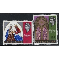 Gibraltar 203-04 MNH 1967 Christmas (ap9664)