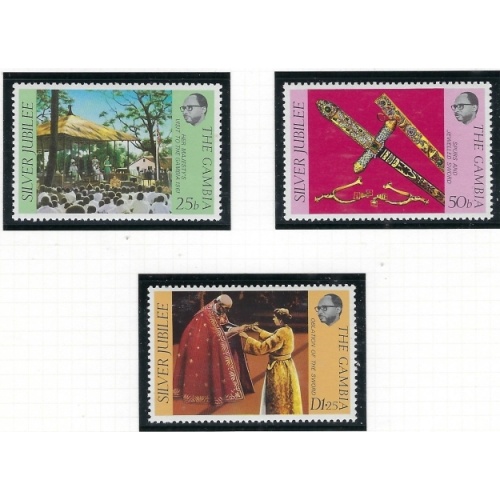 Gambia 345-47 MNH 1977 QEII Silver Jubilee (an7190)