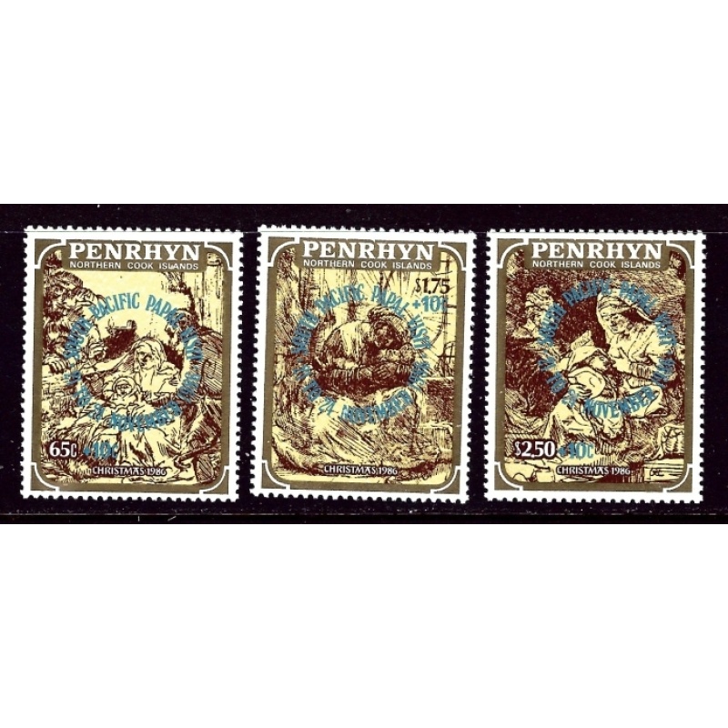 Penrhyn Is B20-23 MNH 1986 Surcharge and overprint    (ap5825)