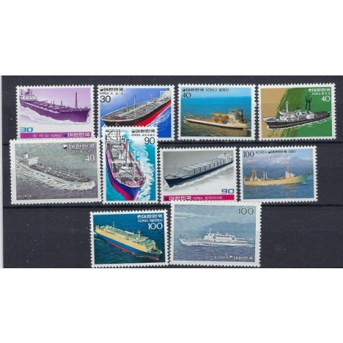 South Korea 1235-44 MNH 1981 Ships (an9939)