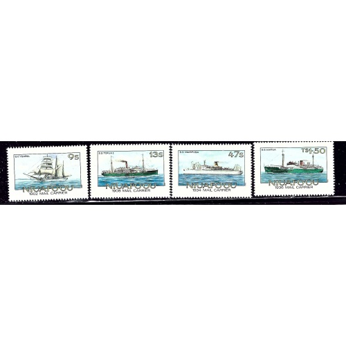 Tonga Niuafiou 56-59 MNH 1983 Mail Ships (ap2303)