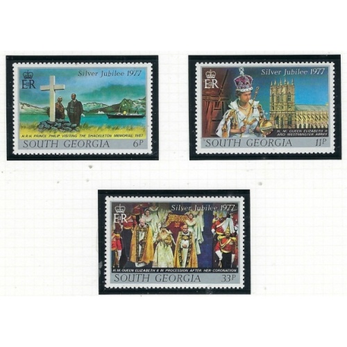 South Georgia 48-50 MNH 1977 QEII Silver Jubilee (fe8153)