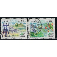 Brazil 2109-10 Used 1987 issues (an2279)