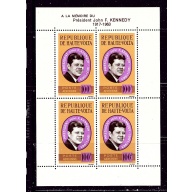 Burkina Faso C19a MNH 1964 John F Kennedy S/S
