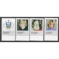 Falkland Is 348-51 MNH 1982 Princess Diana (ap6764)