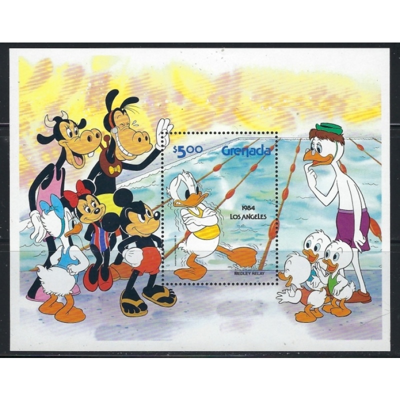Grenada 1194 MNH 1983 Disney Characters S/S (fe3798)