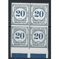 Mauritius J12 Block of 4 MNH 1966 issue (ak5834)