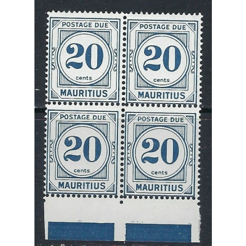 Mauritius J12 Block of 4 MNH 1966 issue (ak5834)