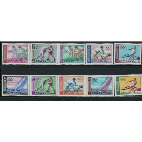 Ajman 27-36 MNH 1965 Olympics (fe7757)