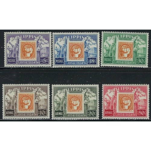 Philippines 605-07/C74-76 MH 1954 set (fe2089)