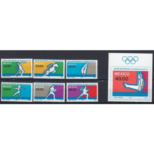 Mexico 1351-57 MNH 1984 Olympics (an9457)