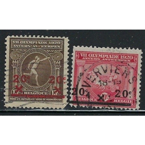 Belgium 141-42 Used 1921 issues (fe6685)