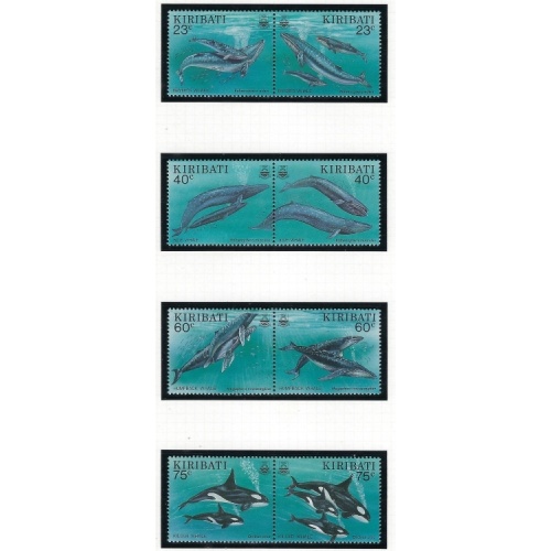 Kiribati 623-30 MNH 1994 Whales (ak4070)