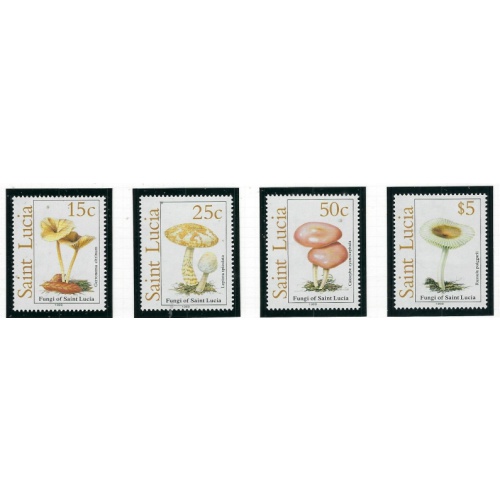 St Lucia 938-41 MNH 1989 Mushrooms (fe6891)