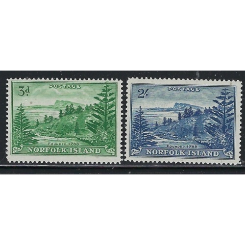 Norfolk Is 23-24 MH 1959 Ball Bay (fe8782)