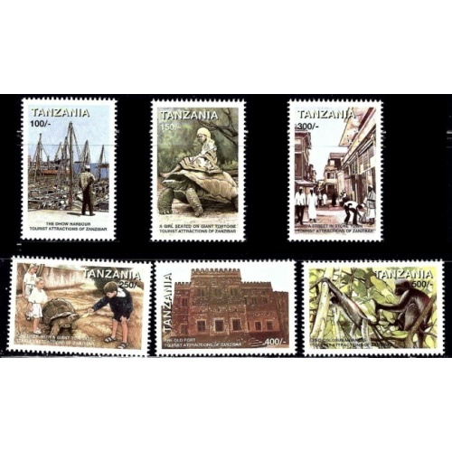 Tanzania 1772-77 MNH 1998 Tourism (an7537)