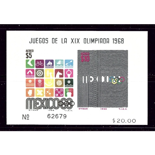 Mexico C344a MNH 1968 Olympics S/S