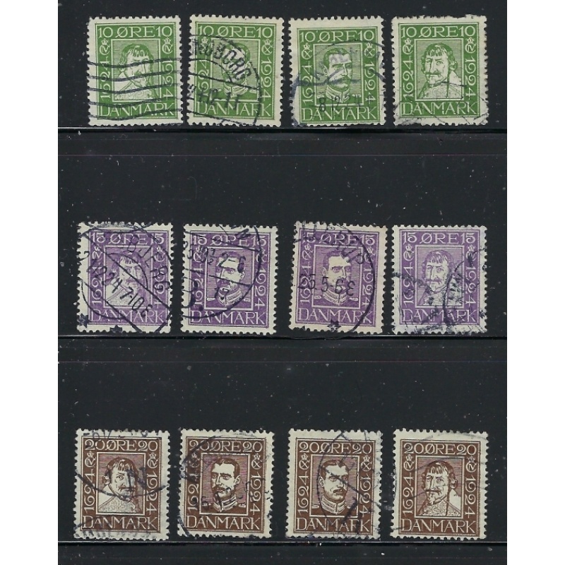 Denmark 164-75 Used 1924 Complete set (ap8973)
