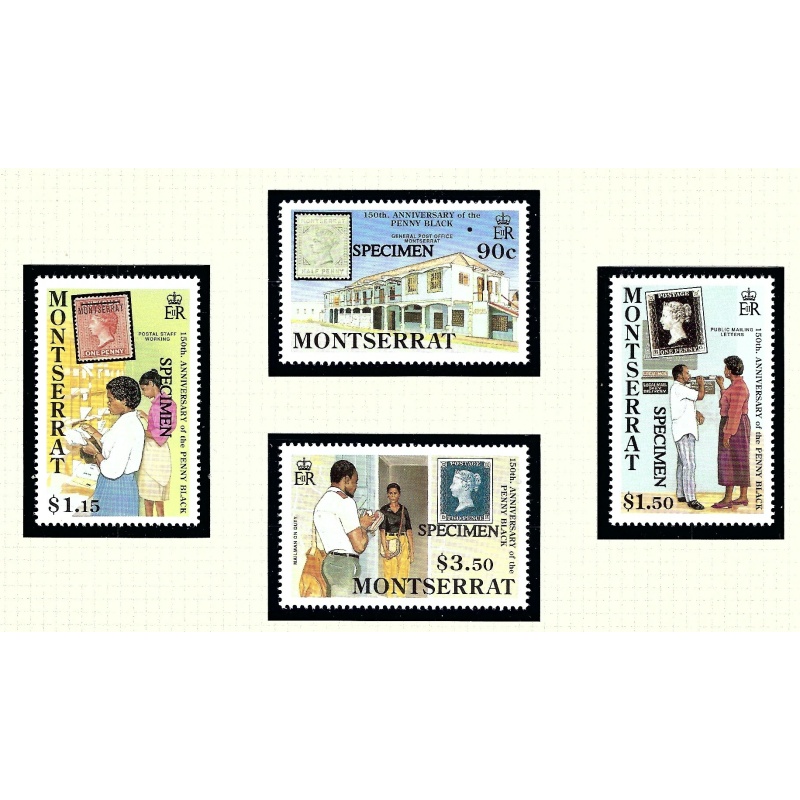 Montserrat 741-44 MNH 1990 Overprinted SPECIMEN     (KA)