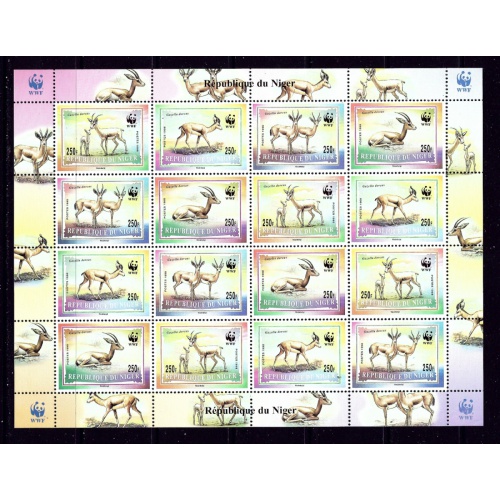 Niger 983-86 MNH 1998 W.W.F. Sheet of 16