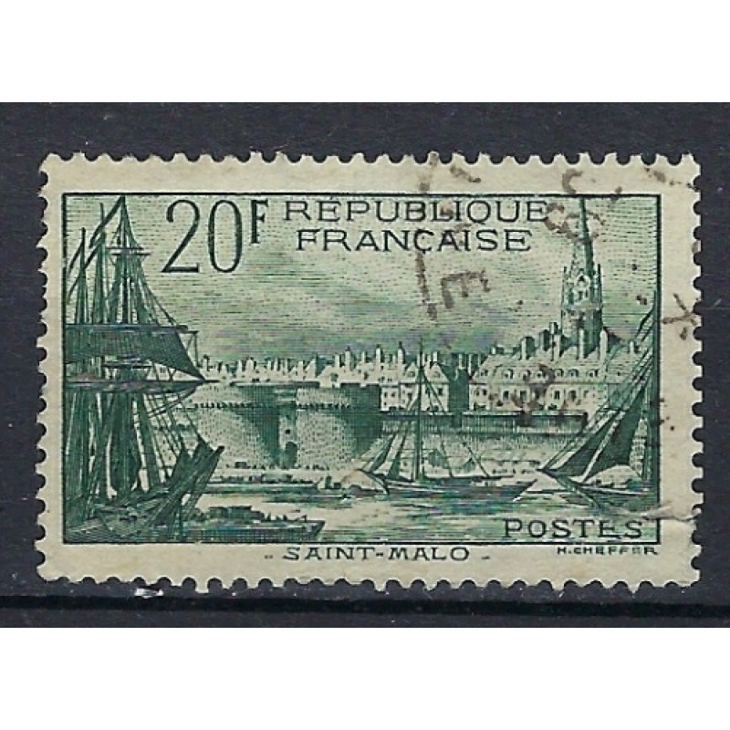 France 347 Used 1938 issue; small tear right side (mm1507)