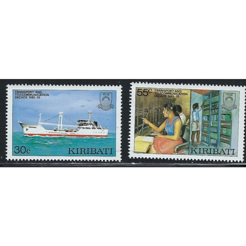 Kiribati 485-86 MNH 1987 Transportation and Communication (fe1154)