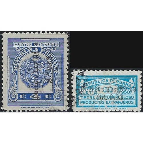 Peru RA31-32 Used 1949 issues (ak2550)