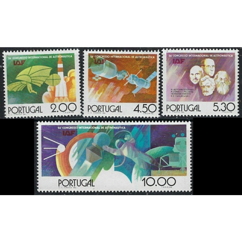 Portugal 1263-66 MLH 1975 set; low value has some album offset on back (an1630)