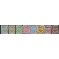 Germany OL1-8 MH 1913 set; few short perfs (ak5797)