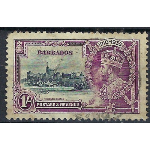 Barbados 189 Used 1935 issue; rounded corner (mm1204)