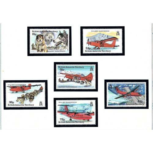 Brit Ant Terr 218-23 MNH 1994 Old and New Transportation