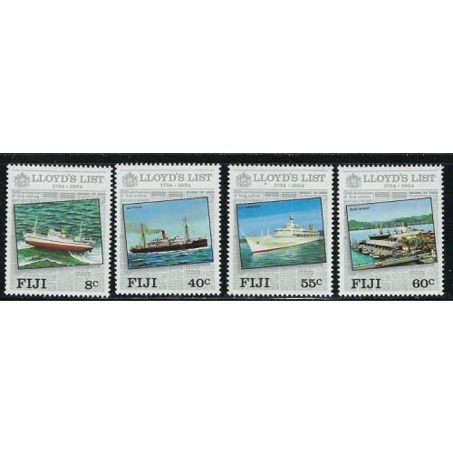 Fiji 509-12 MNH 1984 Lloyd's List (Ships) (fe2244)